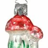 Inge Glass Christmas Vintage Mushroom Pair Ornament 2 Inge Glass Christmas Vintage Mushroom Pair Ornament