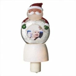 Seasons Of Cannon Falls Christmas Santa Photo Frame Shimmer Night Light