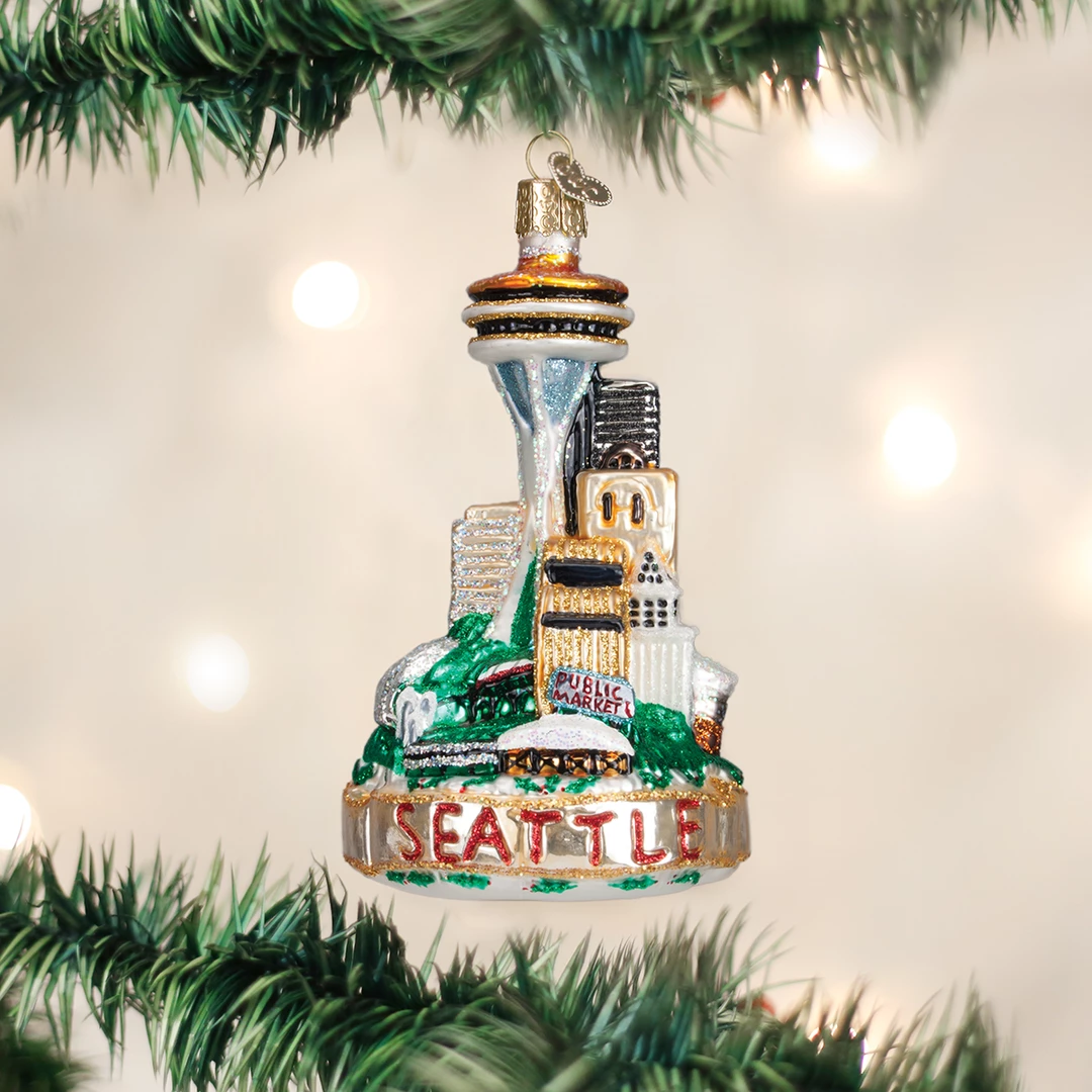 Old World Christmas Seattle Skyline Ornament 3 Old World Christmas Seattle Skyline Ornament
