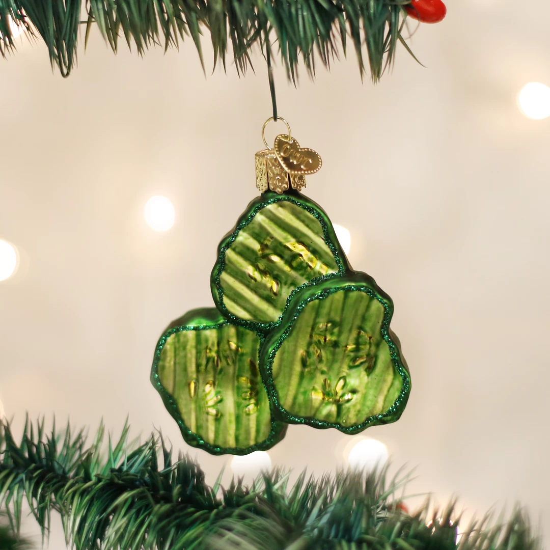 Old World Christmas Pickle Chips Ornament 3 Old World Christmas Pickle Chips Ornament