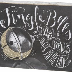 Primitives By Kathy Jingle Bells Christmas Chalk Sign