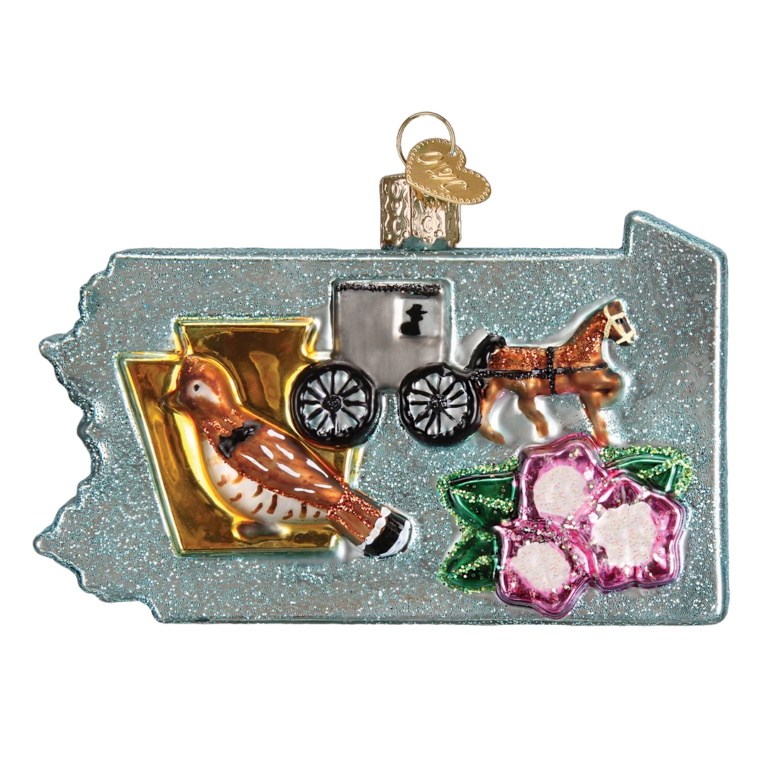 Old World Christmas State Of Pennsylvania Ornament 4 Old World Christmas State Of Pennsylvania Ornament