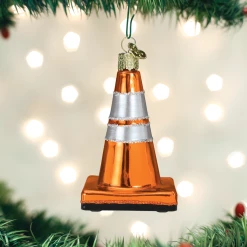 TheHolidayBarn.com Caution Cone Ornament Christmas