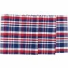 TheHolidayBarn.com Red, White & Blue Plaid Table Runner