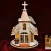 Ginger Cottages Chapel With Nativity Balsa Wood Ornament