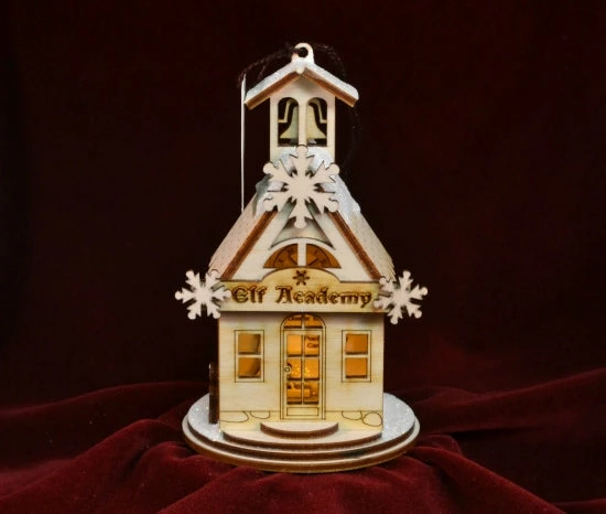 Ginger Cottages Elf Academy Balsa Wood Ornament 3 Ginger Cottages Elf Academy Balsa Wood Ornament