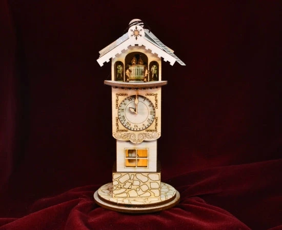 Ginger Cottages Ginger Clock Tower Balsa Wood Ornament Christmas 3 Ginger Cottages Ginger Clock Tower Balsa Wood Ornament Christmas