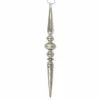 Bethany Lowe Antique Silver Glass Icicle Finial Ornament - 13.5" 1 Bethany Lowe Antique Silver Glass Icicle Finial Ornament - 13.5"