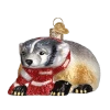 Old World Christmas Badger With Scarf Ornament 2 Old World Christmas Badger With Scarf Ornament