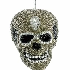 Katherine's Collection Beaded Skull Ornament New!