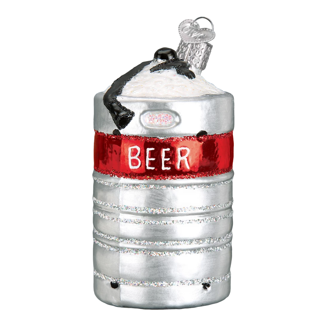 Old World Christmas Beer Keg Ornament New! 3 Old World Christmas Beer Keg Ornament New!