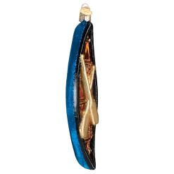 Old World Christmas Glass Canoe Ornament