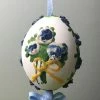 TheHolidayBarn.com Blue Flower Bouquet Egg Ornament