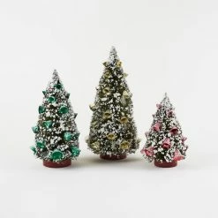 One Hundred 80 Degrees Bottle Brush Christmas Trees With Bells New!