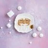 Glitterville New! Brown Papa Noel Cookie Plate