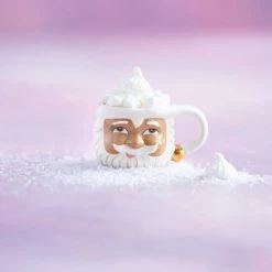 Glitterville Brown Papa Noel Mug