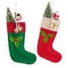 Raz New! Christmas Craft Fair Felt Stocking Ornaments 1 Raz New! Christmas Craft Fair Felt Stocking Ornaments