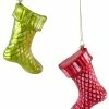 Katherine's Collection Quilted Stocking Ornaments, Glass 1 Katherine's Collection Quilted Stocking Ornaments, Glass