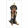 Mary Lake-Thompson Dachshund Mistletoe Kisses Flour Sack Towel