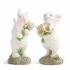 K&K Interiors New! Easter Rabbits With Flowers