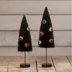 Bethany Lowe Eerie Eyeball Bottle Brush Trees New!