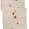 Primitives By Kathy New! Embroidered Fall Leaves Linen Table Runner