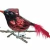 Old German Christmas Fat Cardinal Glass Clip-On Ornament With Feathers 1 Old German Christmas Fat Cardinal Glass Clip-On Ornament With Feathers