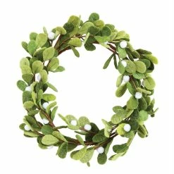 Creative Co-Op Felt Mistletoe Wreath Christmas