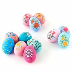TheHolidayBarn.com New! Flower Easter Eggs, Paper Mache