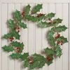 Bethany Lowe New! Glittered Tin Holly Wreath