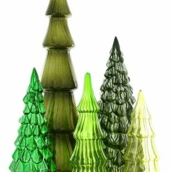Cody Foster New! Green Candy Glass Trees, Large