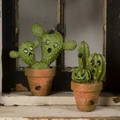 Bethany Lowe Potted Cacti O'Lantern