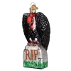 Old World Christmas Halloween Vulture On Tombstone Ornament