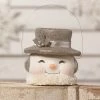Bethany Lowe Happy Snowman Bucket, Platinum