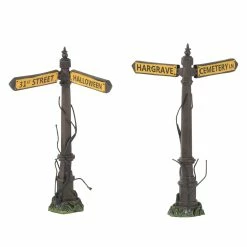 Department 56 Haunted Halloween Street Signs - 4" Tall