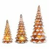 Raz Holiday Spice Glass Trees With Lights New!
