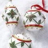 Raz Jeweled Holly Glass Ornaments, Set Of 6