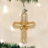 Old World Christmas Holy Cross Glass Christmas Ornament