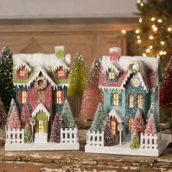 Bethany Lowe Jewel Tone Putz Houses