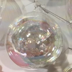 Winward Jim Marvin Clear Iridescent Glass Ornaments