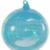 TheHolidayBarn.com Jim Marvin Iridescent Teal Art Glass Ball Ornaments