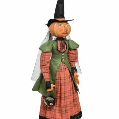 Joe Spencer Ophelia Pumpkin Witch On Stand New!