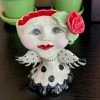 Teyros New! Lady Head Art Pottery Container, Angel Rose 1 Teyros New! Lady Head Art Pottery Container, Angel Rose