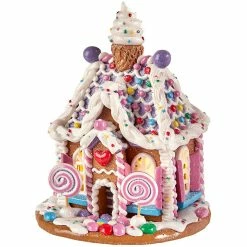 Raz Lighted Gingerbread House With Sweets New!