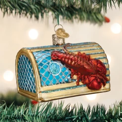 Old World Christmas Lobster Trap Ornament 7 Old World Christmas Lobster Trap Ornament