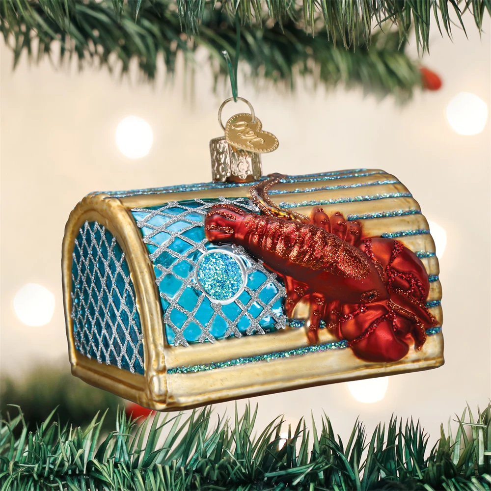 Old World Christmas Lobster Trap Ornament 5 Old World Christmas Lobster Trap Ornament