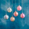 Glitterville New! Marble Art Glass Ball Ornaments