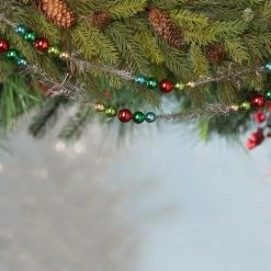TheHolidayBarn.com Merry & Bright Tinsel & Bead Garland