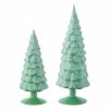 Raz New! Green Milk Glass Christmas Trees