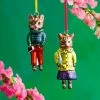 Glitterville Nathalie Lete Kitty Cat Ornaments